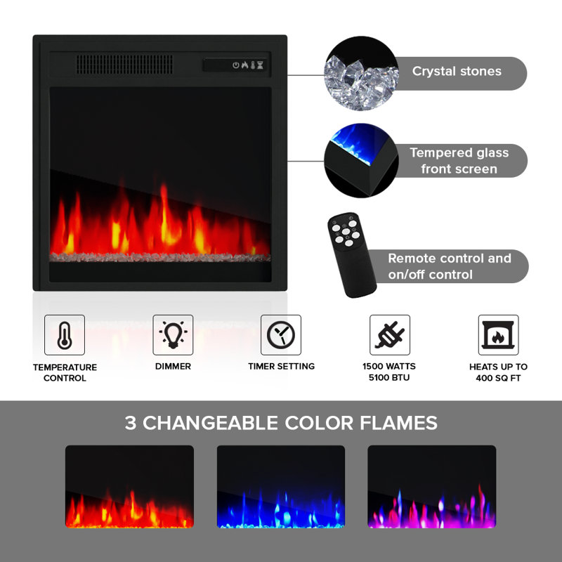 Orren Ellis Earle TV Stand for TVs up to 65" with Fireplace Included